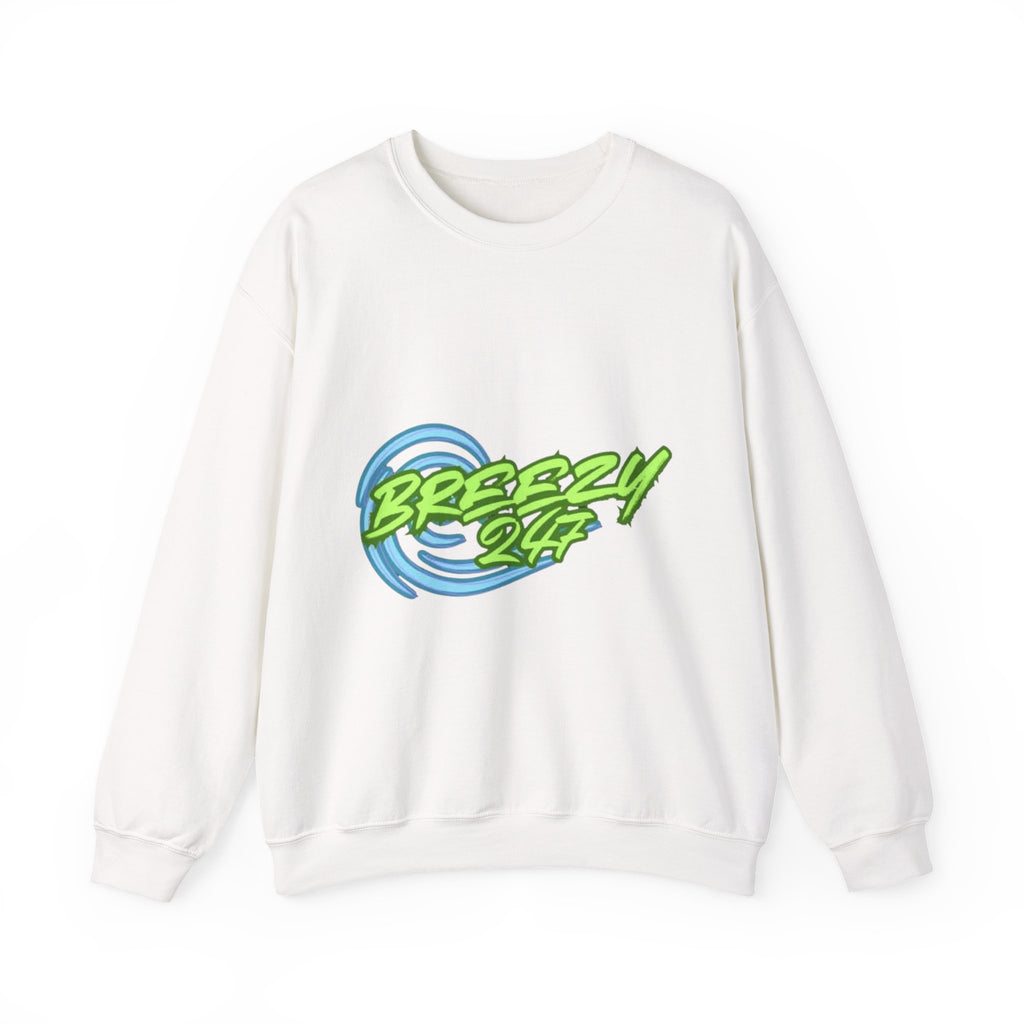Breezy247 Crewneck Sweatshirt — Breezy247 Surf Logo Graphic