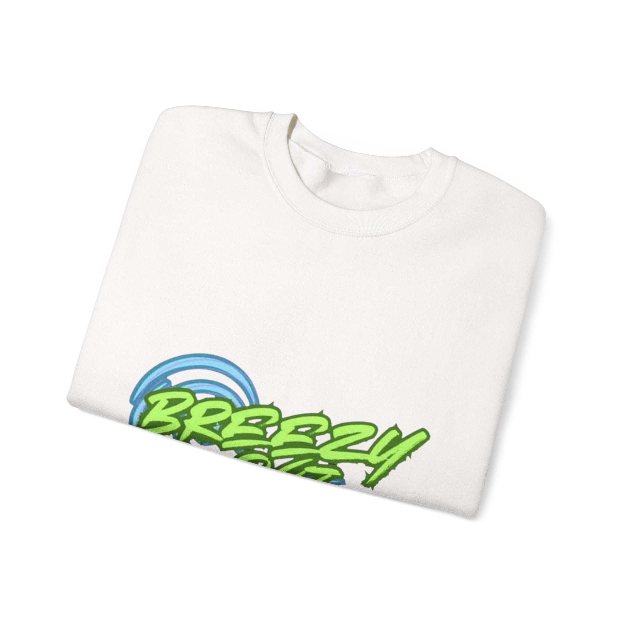 Breezy247 Crewneck Sweatshirt — Breezy247 Surf Logo Graphic