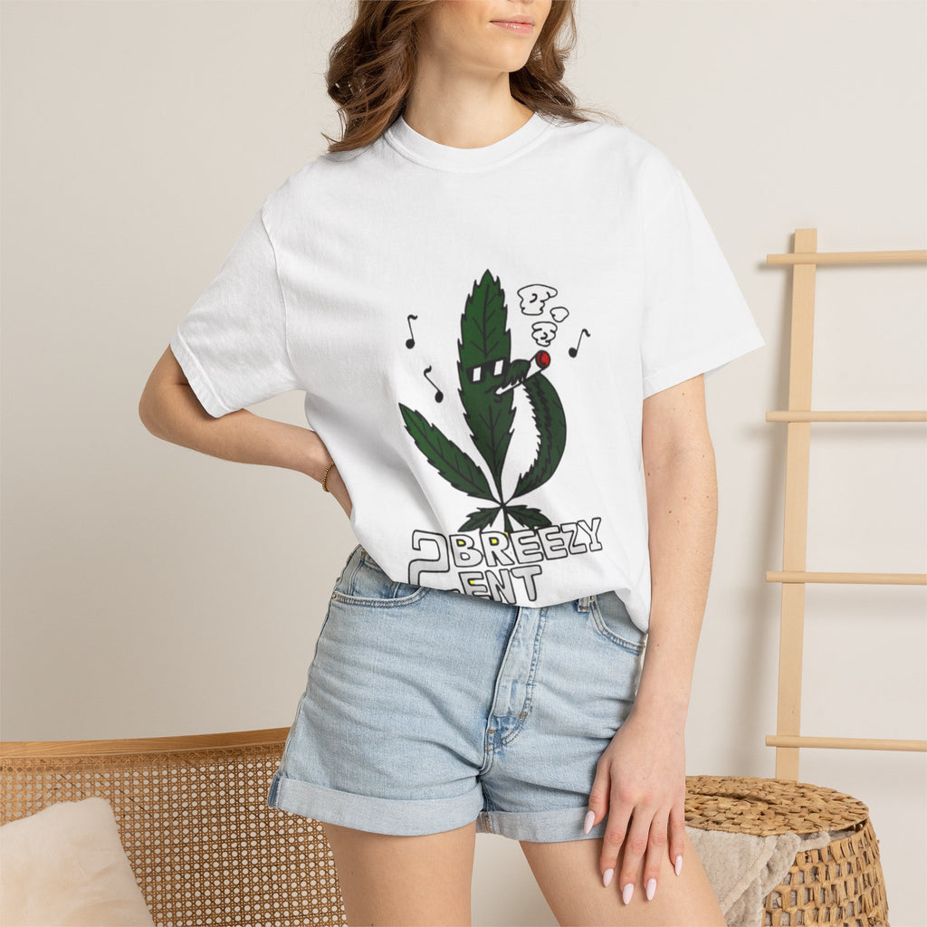 2BreezyENT Cannabis Leaf Graphic T-Shirt