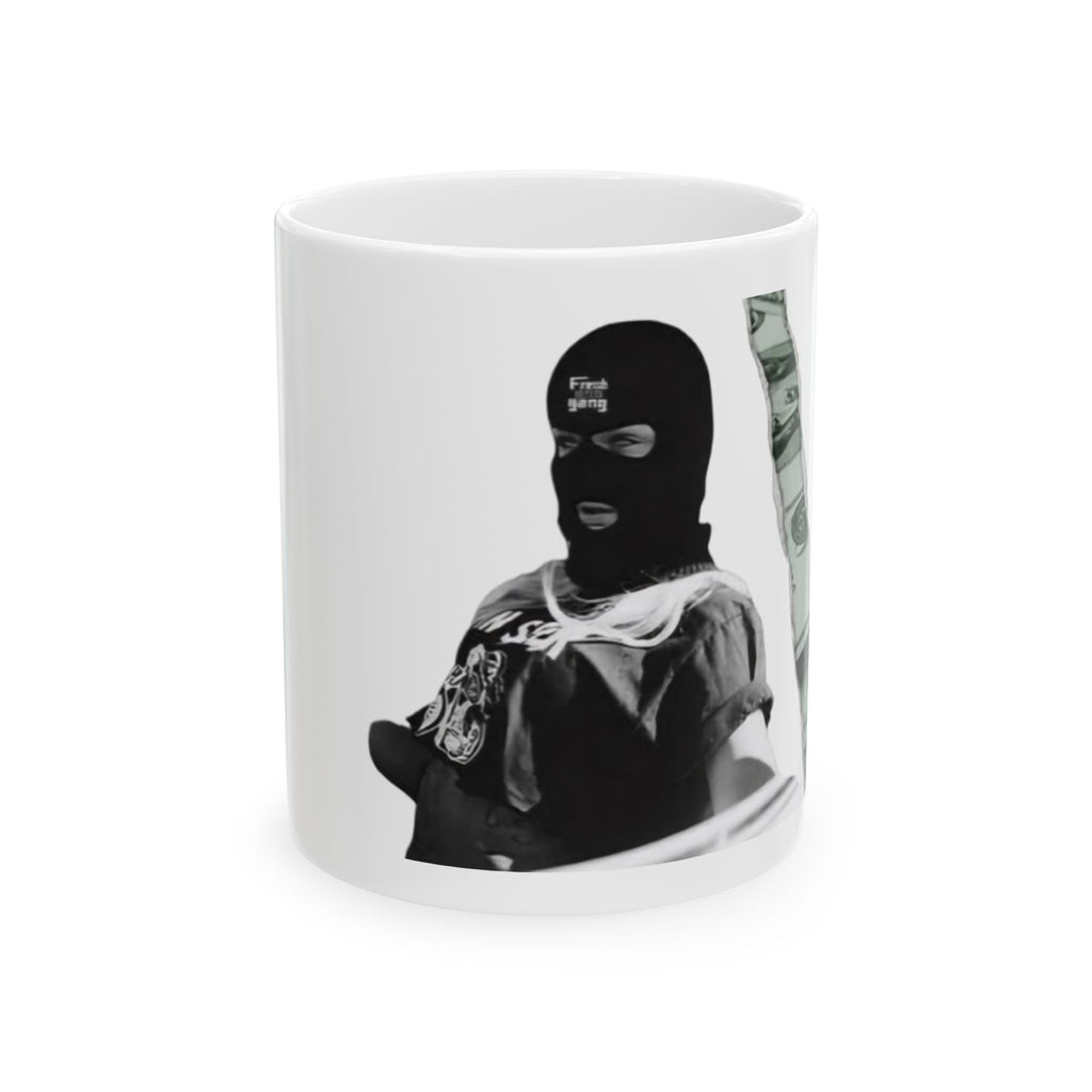 Fresh808Gang Edgy 'FL STUDIO' Ski Mask Graphic Producer Mug — 11oz & 15oz Ceramic Coffee Cup