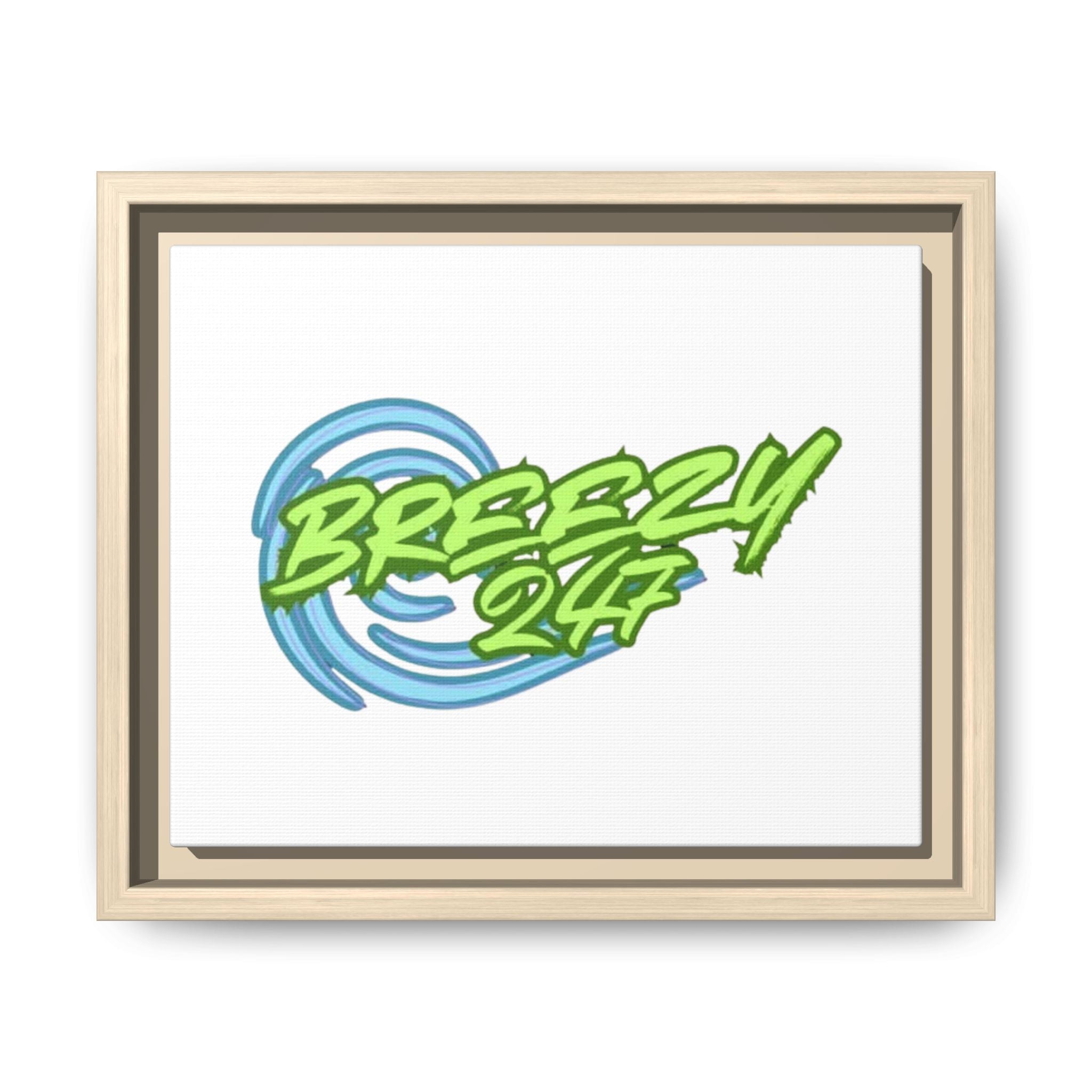 Breezy247 Matte Framed Canvas Print — Beach Wave Wall Art