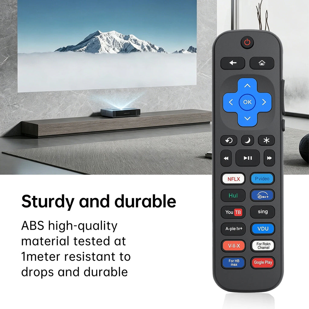 Wireless Smart Remote for Roku TV, with Netflix/YouTube/Apple/Disney+/Prime Video/Viu/HBO Max Google Play Sling Shortcut Buttons