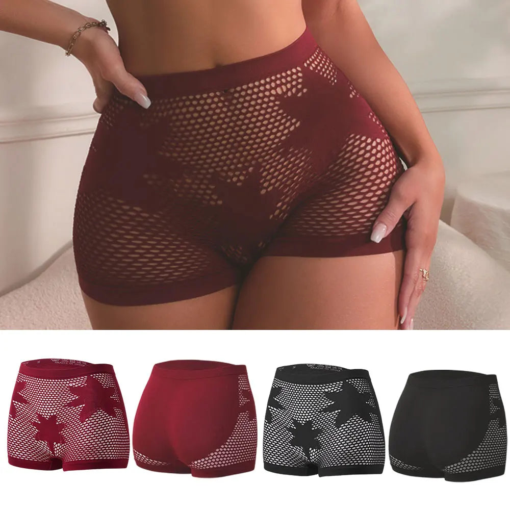 New Star Pattern Women's Panties Seamless Lace Hollow Out Woman Boxers Female Breathable Cozy Lingerie Underwear Boyshorts